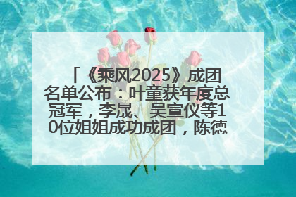 《乘风2025》成团名单公布：叶童获年度总冠军，李晟、吴宣仪等10位姐姐成功成团，陈德容获年度高光人物