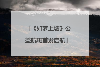 《如梦上塘》公益航班首发启航