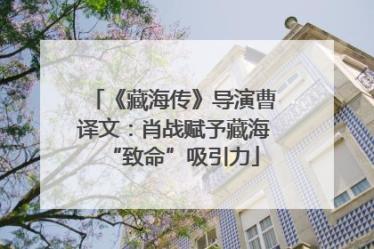 《藏海传》导演曹译文：肖战赋予藏海“致命”吸引力