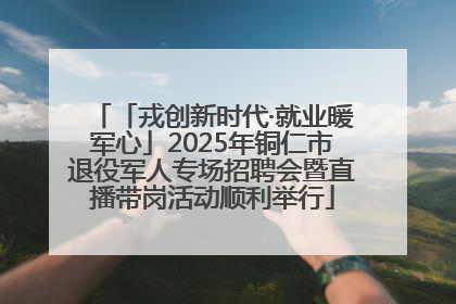 「戎创新时代·就业暖军心」2025年铜仁市退役军人专场招聘会暨直播带岗活动顺利举行