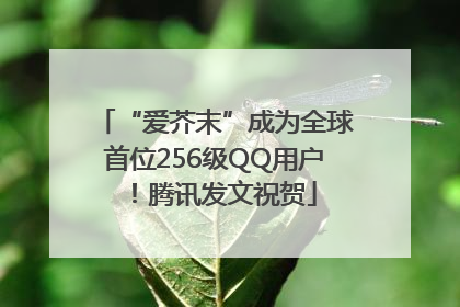“爱芥末”成为全球首位256级QQ用户！腾讯发文祝贺