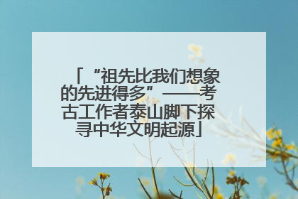 “祖先比我们想象的先进得多”——考古工作者泰山脚下探寻中华文明起源