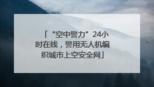 “空中警力”24小时在线，警用无人机编织城市上空安全网