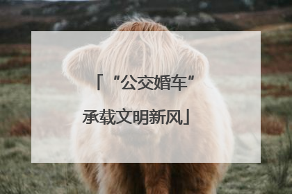 “公交婚车”承载文明新风