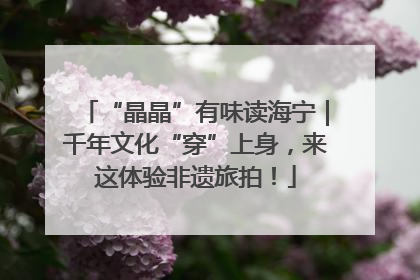 “晶晶”有味读海宁｜千年文化“穿”上身，来这体验非遗旅拍！