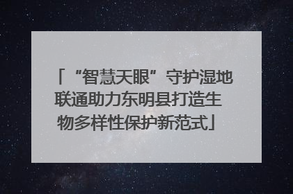 “智慧天眼”守护湿地 联通助力东明县打造生物多样性保护新范式