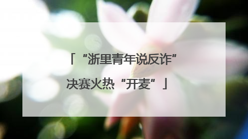 “浙里青年说反诈”决赛火热“开麦”