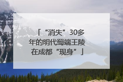 “消失”30多年的明代蜀端王陵在成都“现身”