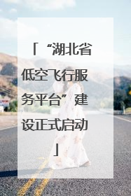 “湖北省低空飞行服务平台”建设正式启动