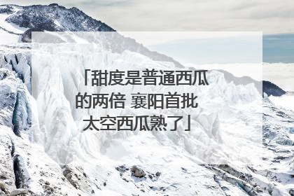 甜度是普通西瓜的两倍 襄阳首批太空西瓜熟了
