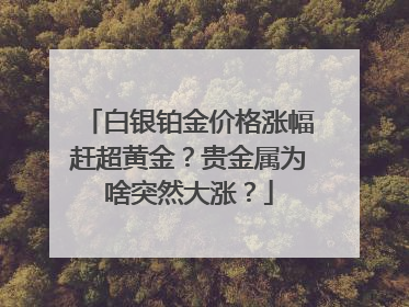 白银铂金价格涨幅赶超黄金？贵金属为啥突然大涨？