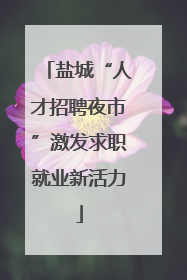 盐城“人才招聘夜市”激发求职就业新活力