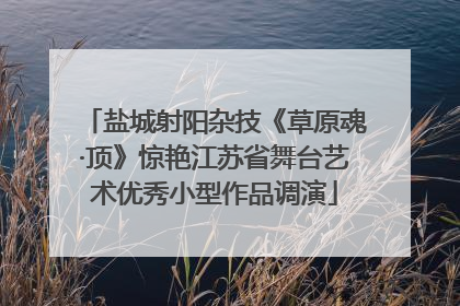 盐城射阳杂技《草原魂·顶》惊艳江苏省舞台艺术优秀小型作品调演
