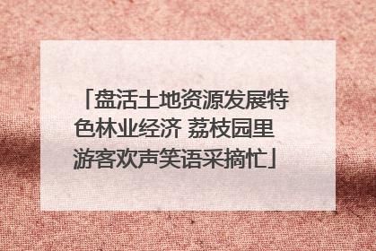 盘活土地资源发展特色林业经济 荔枝园里游客欢声笑语采摘忙