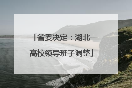 省委决定：湖北一高校领导班子调整