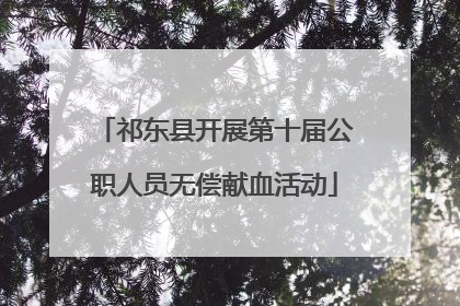 祁东县开展第十届公职人员无偿献血活动