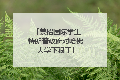 禁招国际学生 特朗普政府对哈佛大学下狠手