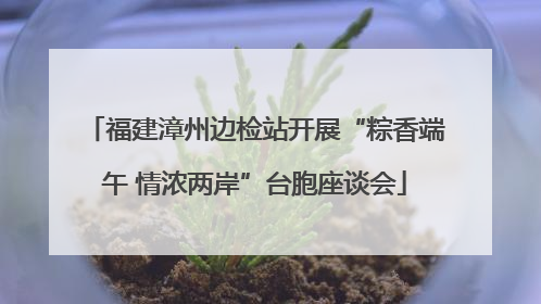 福建漳州边检站开展“粽香端午 情浓两岸”台胞座谈会