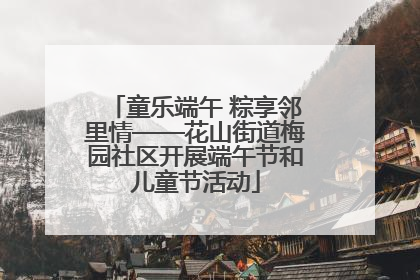 童乐端午 粽享邻里情——花山街道梅园社区开展端午节和儿童节活动