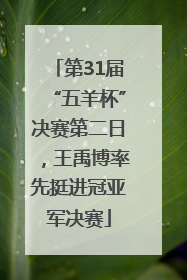第31届“五羊杯”决赛第二日，王禹博率先挺进冠亚军决赛