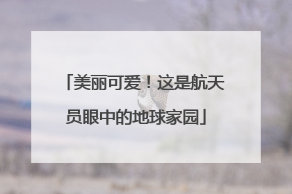 美丽可爱！这是航天员眼中的地球家园