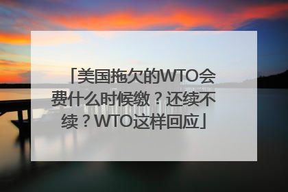 美国拖欠的WTO会费什么时候缴？还续不续？WTO这样回应