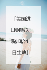 美国进口钢铝关税加倍4日生效