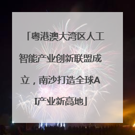 粤港澳大湾区人工智能产业创新联盟成立，南沙打造全球AI产业新高地
