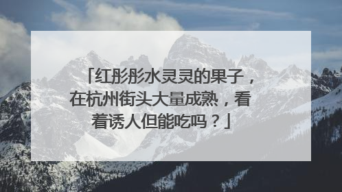 红彤彤水灵灵的果子，在杭州街头大量成熟，看着诱人但能吃吗？