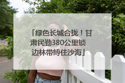 绿色长城合拢！甘肃民勤380公里锁边林带缚住沙海