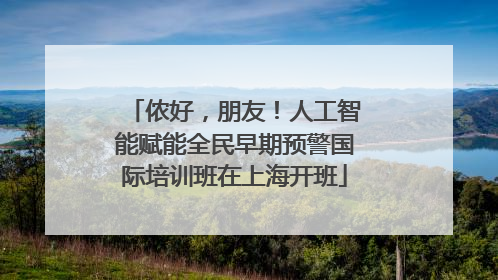 侬好，朋友！人工智能赋能全民早期预警国际培训班在上海开班