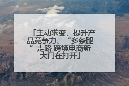 主动求变、提升产品竞争力、“多条腿”走路 跨境电商新大门在打开