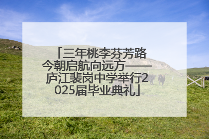 三年桃李芬芳路 今朝启航向远方——庐江裴岗中学举行2025届毕业典礼