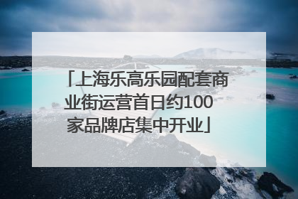 上海乐高乐园配套商业街运营首日约100家品牌店集中开业