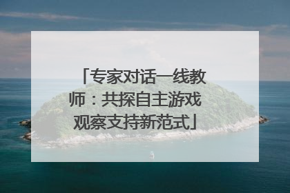 专家对话一线教师：共探自主游戏观察支持新范式