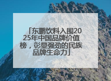 东鹏饮料入围2025年中国品牌价值榜，彰显强劲的民族品牌生命力