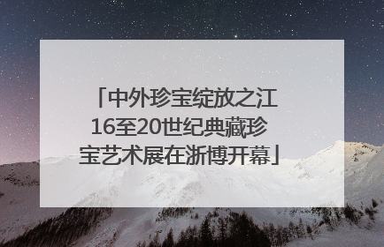 中外珍宝绽放之江 16至20世纪典藏珍宝艺术展在浙博开幕