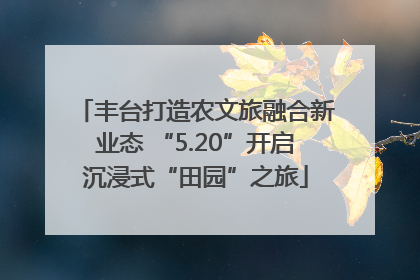 丰台打造农文旅融合新业态 “5.20”开启沉浸式“田园”之旅