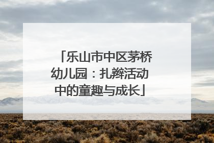 乐山市中区茅桥幼儿园：扎辫活动中的童趣与成长