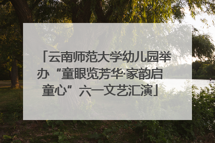云南师范大学幼儿园举办“童眼览芳华·家韵启童心”六一文艺汇演