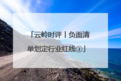 云岭时评丨负面清单划定行业红线③