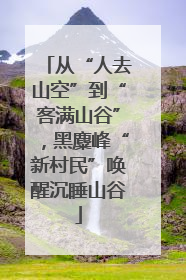 从“人去山空”到“客满山谷”，黑麋峰“新村民”唤醒沉睡山谷