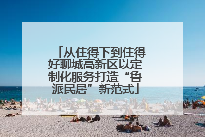 从住得下到住得好聊城高新区以定制化服务打造“鲁派民居”新范式