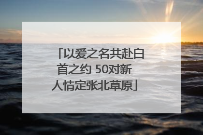 以爱之名共赴白首之约 50对新人情定张北草原