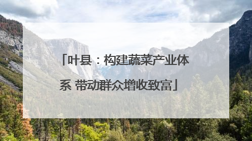 叶县：构建蔬菜产业体系 带动群众增收致富