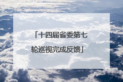 十四届省委第七轮巡视完成反馈
