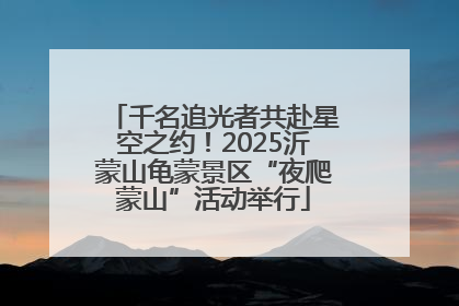 千名追光者共赴星空之约！2025沂蒙山龟蒙景区“夜爬蒙山”活动举行