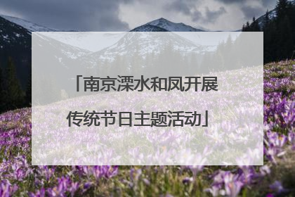 南京溧水和凤开展传统节日主题活动