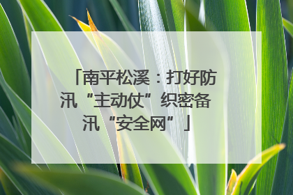 南平松溪：打好防汛“主动仗”织密备汛“安全网”