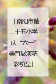 南阳市第二十五小学庆“六一”美育展演精彩纷呈